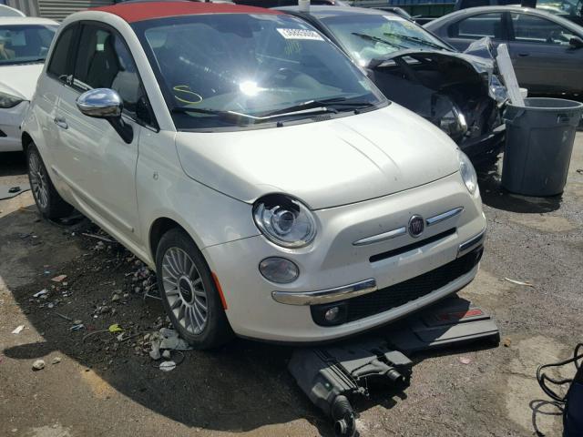 3C3CFFER5CT109541 - 2012 FIAT 500 LOUNGE WHITE photo 1