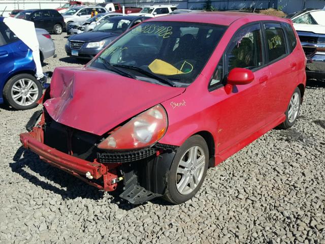 JHMGD38677S028954 - 2007 HONDA FIT S RED photo 2