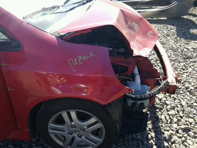 JHMGD38677S028954 - 2007 HONDA FIT S RED photo 9