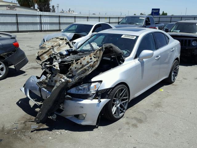 JTHBK262365002228 - 2006 LEXUS IS 250 SILVER photo 2