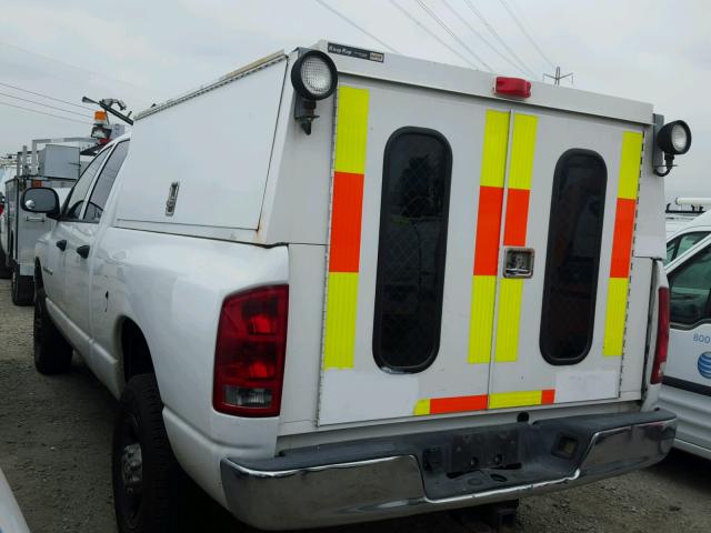3D7KU28DX4G245167 - 2004 DODGE RAM 2500 S WHITE photo 3