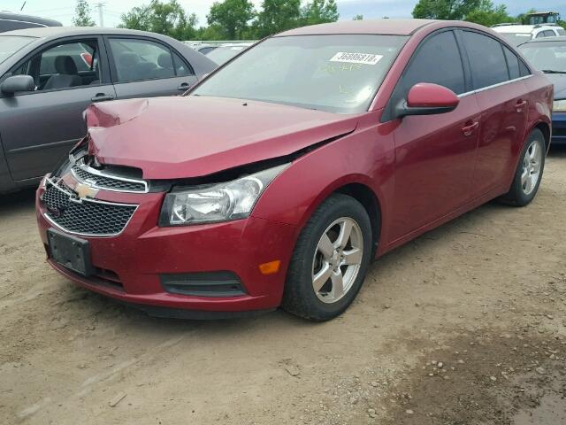 1G1PE5SC3C7118035 - 2012 CHEVROLET CRUZE LT RED photo 2