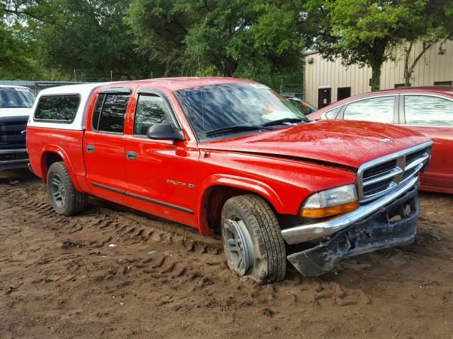 1B7HL48N42S589207 - 2002 DODGE DAKOTA QUA RED photo 1