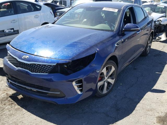 5XXGW4L24HG136904 - 2017 KIA OPTIMA SX BLUE photo 2