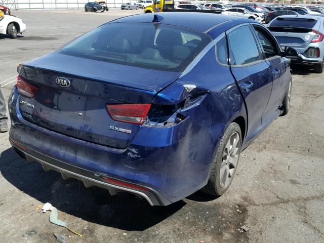 5XXGW4L24HG136904 - 2017 KIA OPTIMA SX BLUE photo 4