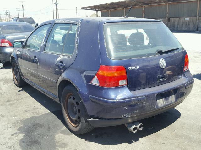 9BWFK61J734013815 - 2003 VOLKSWAGEN GOLF GL BLUE photo 3