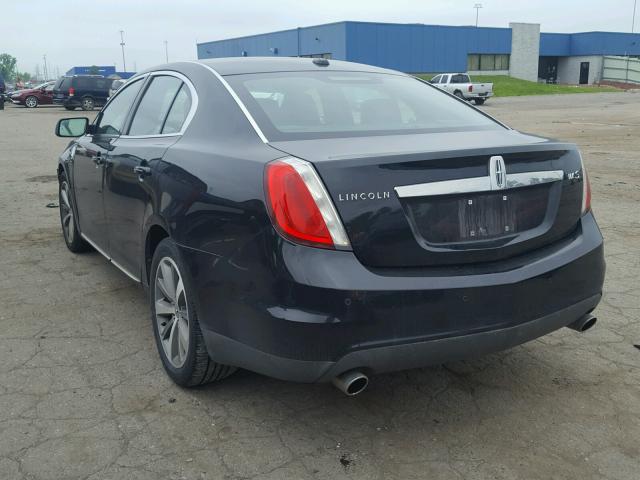 1LNHL9DR9AG603850 - 2010 LINCOLN MKS BLACK photo 3