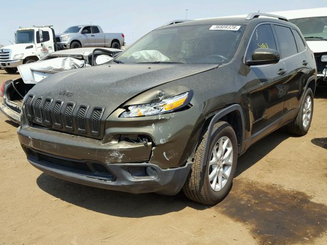 1C4PJMCB9FW679577 - 2015 JEEP CHEROKEE L GREEN photo 2