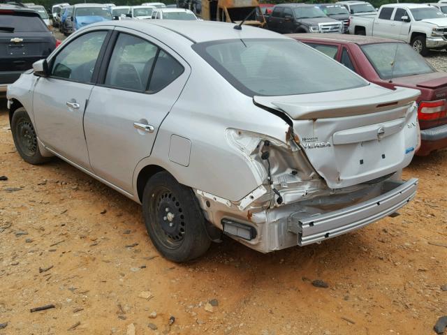 3N1CN7AP6FL827406 - 2015 NISSAN VERSA S/S SILVER photo 3