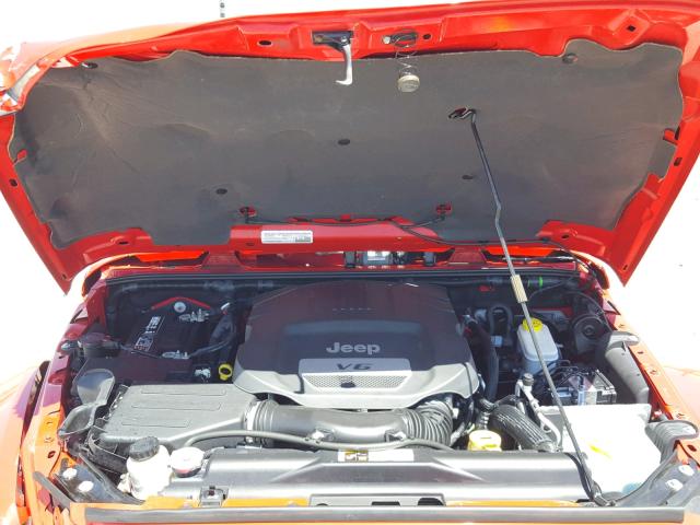 1C4AJWBG7FL564590 - 2015 JEEP WRANGLER S RED photo 7