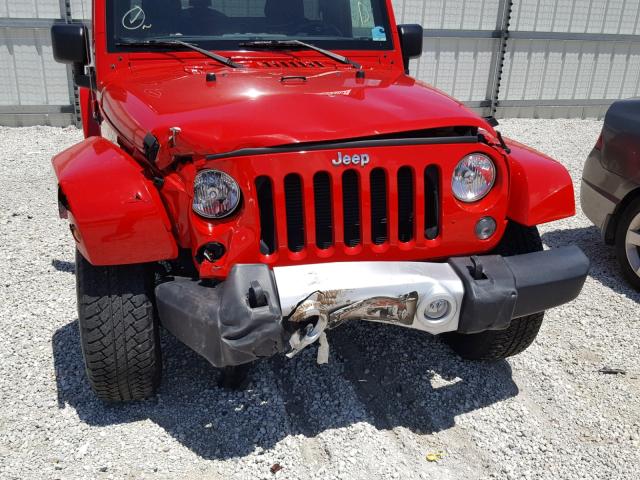 1C4AJWBG7FL564590 - 2015 JEEP WRANGLER S RED photo 9