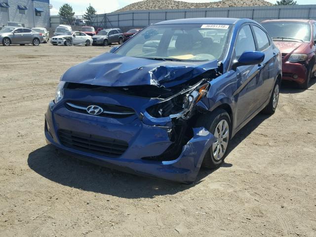 KMHCT4AE1GU095091 - 2016 HYUNDAI ACCENT SE BLUE photo 2