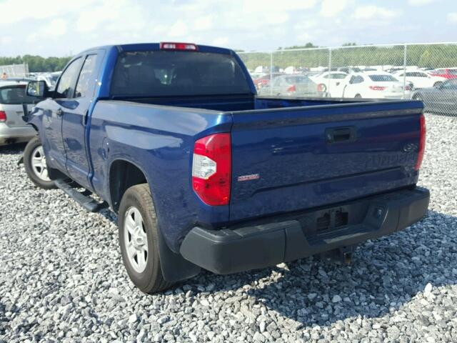 5TFRM5F14EX070379 - 2014 TOYOTA TUNDRA DOU BLUE photo 3