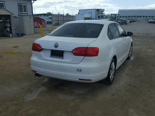 3VW1K7AJ2CM385834 - 2012 VOLKSWAGEN JETTA BASE Սպիտակ լուսանկար 4