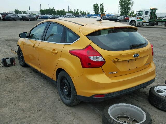 1FAHP3N21CL110204 - 2012 FORD FOCUS TITA YELLOW photo 3