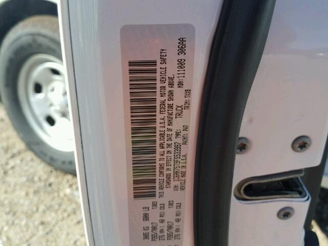 1C6RR7ST9FS533997 - 2015 RAM 1500 ST WHITE photo 10