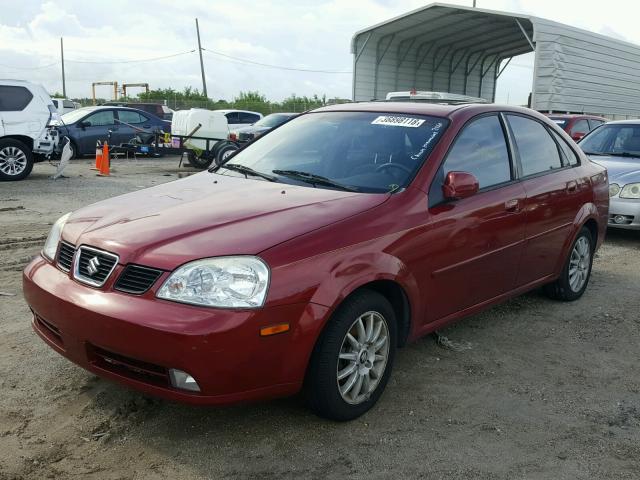 KL5JJ52Z24K008191 - 2004 SUZUKI FORENZA LX RED photo 2