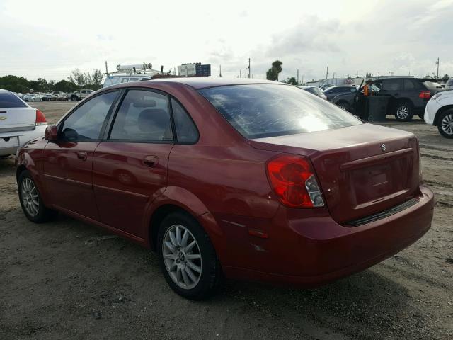 KL5JJ52Z24K008191 - 2004 SUZUKI FORENZA LX RED photo 3