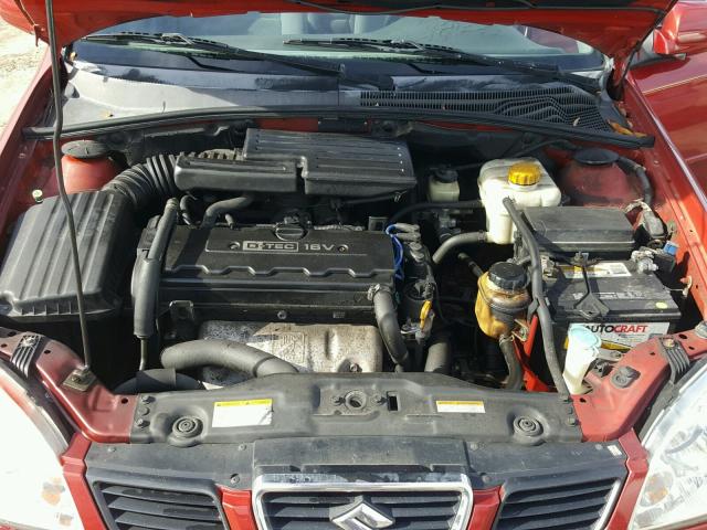 KL5JJ52Z24K008191 - 2004 SUZUKI FORENZA LX RED photo 7