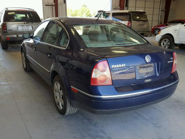 WVWTH63B42P077910 - 2002 VOLKSWAGEN PASSAT GLX 蓝色 照片 3