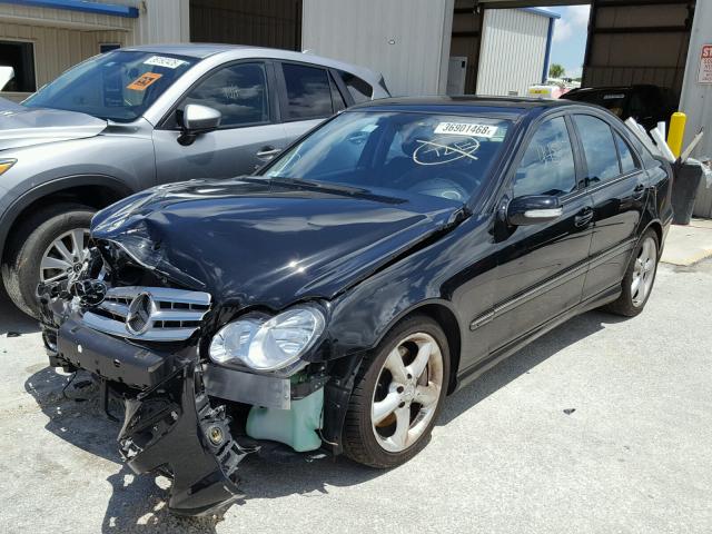 WDBRF52H26A910949 - 2006 MERCEDES-BENZ C GENERATI BLACK photo 2