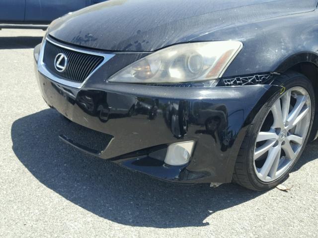 JTHBE262865006556 - 2006 LEXUS IS 350 BLACK photo 9