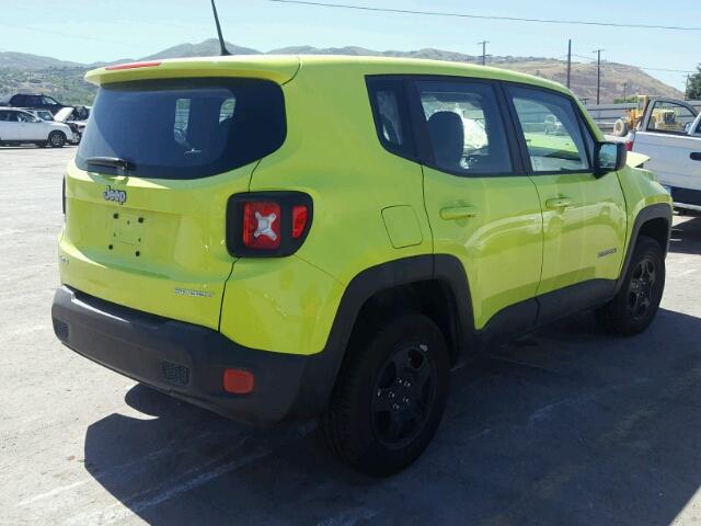 ZACCJBAB1HPG00747 - 2017 JEEP RENEGADE S GREEN photo 4