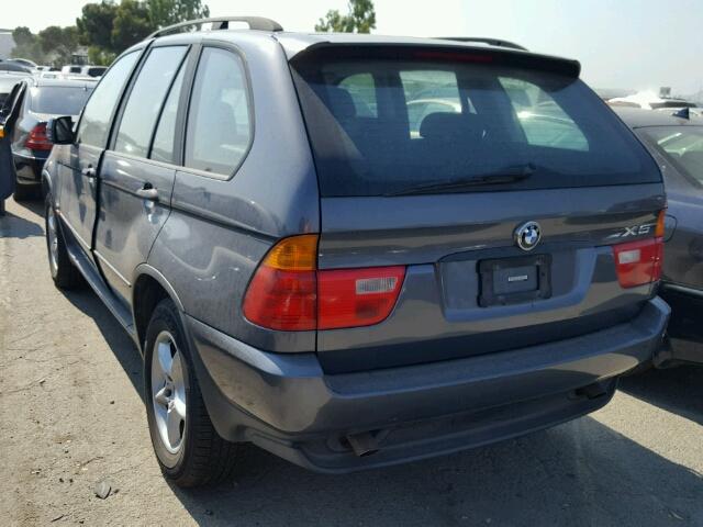 5UXFA53593LV89496 - 2003 BMW X5 3.0I GRAY photo 3