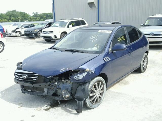 KMHDU4AD0AU840431 - 2010 HYUNDAI ELANTRA BL BLUE photo 2