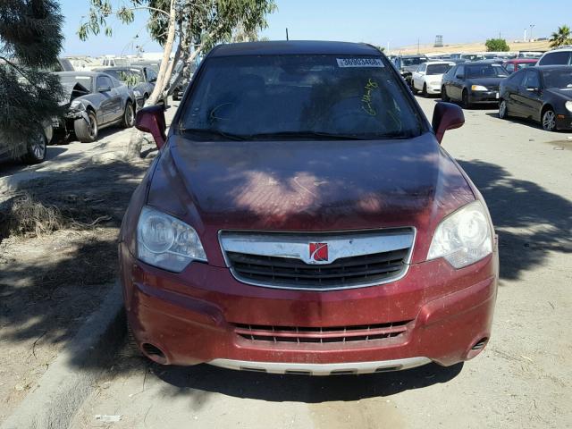 3GSCL93Z28S690894 - 2008 SATURN VUE HYBRID RED photo 9