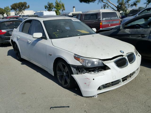 WBANB33555CN67462 - 2005 BMW 545 I WHITE photo 1