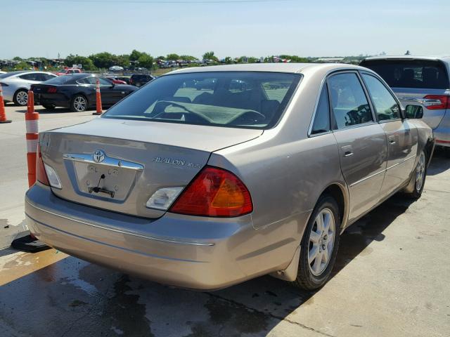 4T1BF28BX2U239068 - 2002 TOYOTA AVALON XL TAN photo 4