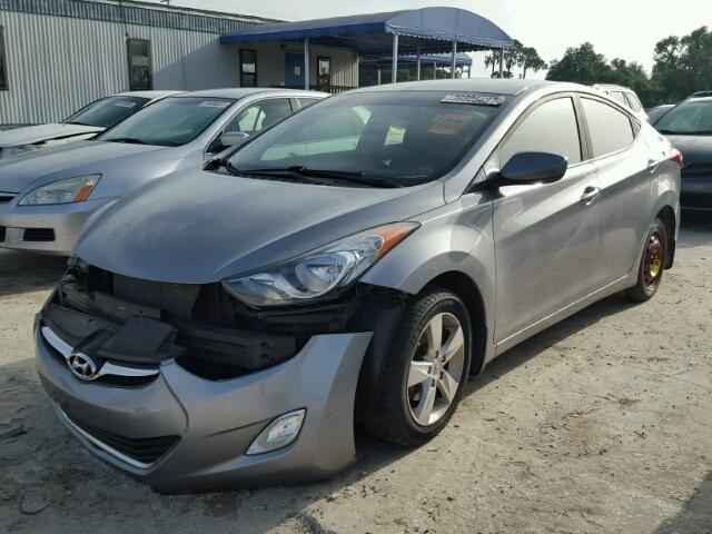 KMHDH4AE3DU932005 - 2013 HYUNDAI ELANTRA SILVER photo 2