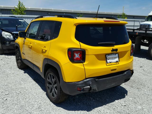 ZACCJABB5JPH04897 - 2018 JEEP RENEGADE L YELLOW photo 3