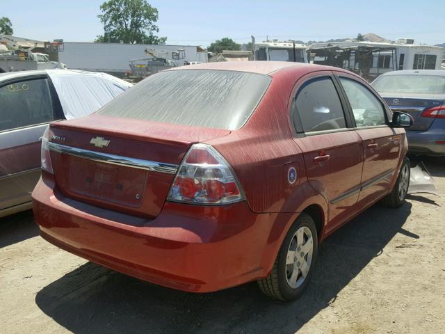 KL1TD5DEXBB186987 - 2011 CHEVROLET AVEO LS RED photo 4