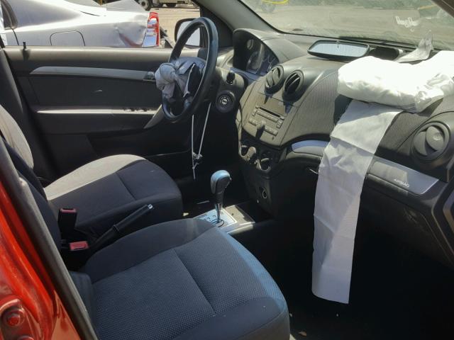 KL1TD5DEXBB186987 - 2011 CHEVROLET AVEO LS RED photo 5