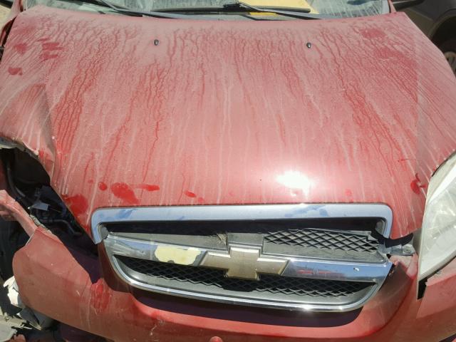 KL1TD5DEXBB186987 - 2011 CHEVROLET AVEO LS RED photo 7