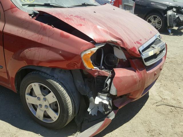 KL1TD5DEXBB186987 - 2011 CHEVROLET AVEO LS RED photo 9