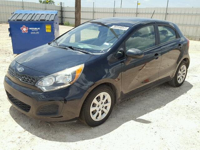 KNADM5A36C6014432 - 2012 KIA RIO LX BLACK photo 2