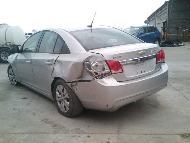 1G1PA5SH8E7333324 - 2014 CHEVROLET CRUZE LS SILVER photo 3