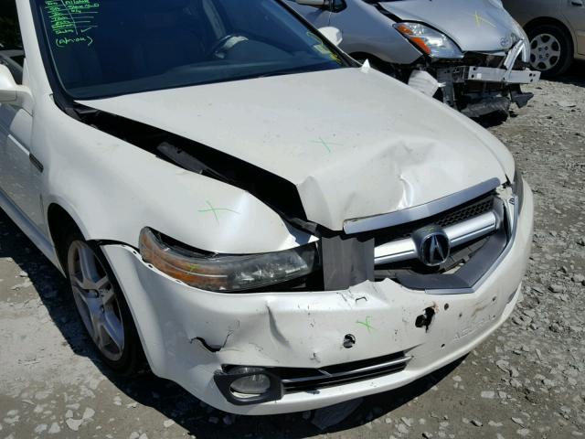 19UUA66227A032867 - 2007 ACURA TL WHITE photo 9