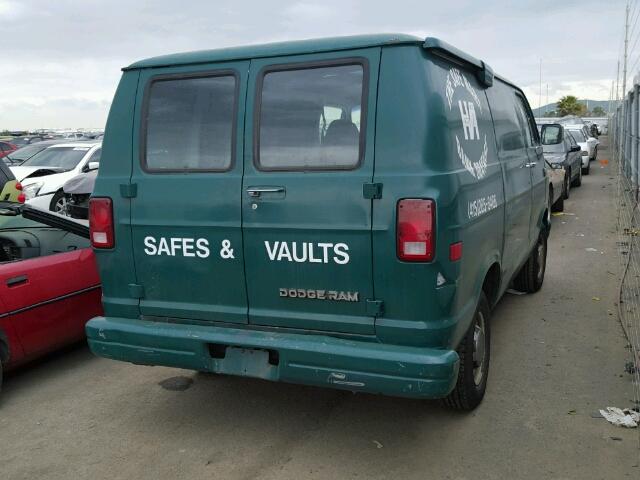 2B7FB11Y3LK779797 - 1990 DODGE RAM VAN B1 GREEN photo 4