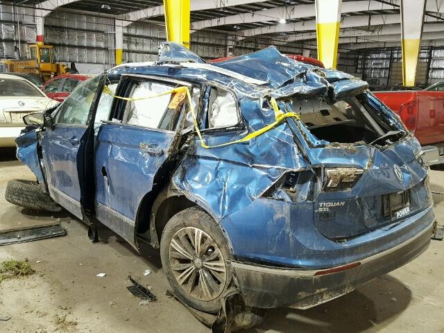 3VV2B7AX5JM012491 - 2018 VOLKSWAGEN TIGUAN SE Blau Foto 3