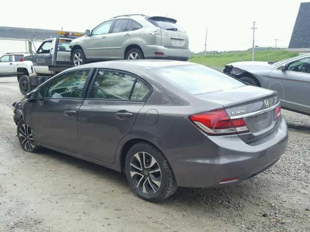 19XFB2F96DE079578 - 2013 HONDA CIVIC EXL GRAY photo 3