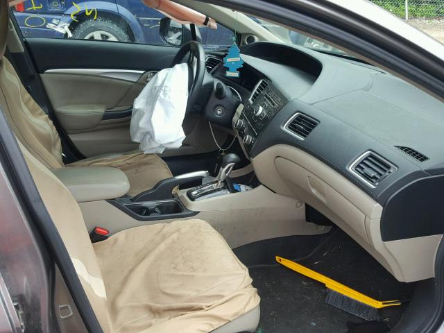19XFB2F96DE079578 - 2013 HONDA CIVIC EXL GRAY photo 5