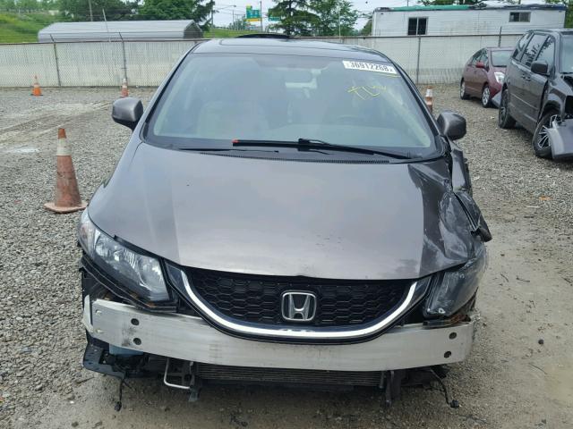 19XFB2F96DE079578 - 2013 HONDA CIVIC EXL GRAY photo 9
