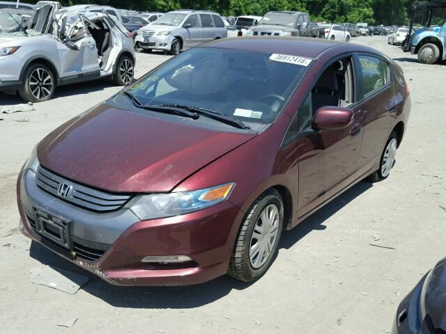 JHMZE2H31BS009458 - 2011 HONDA INSIGHT BURGUNDY photo 2