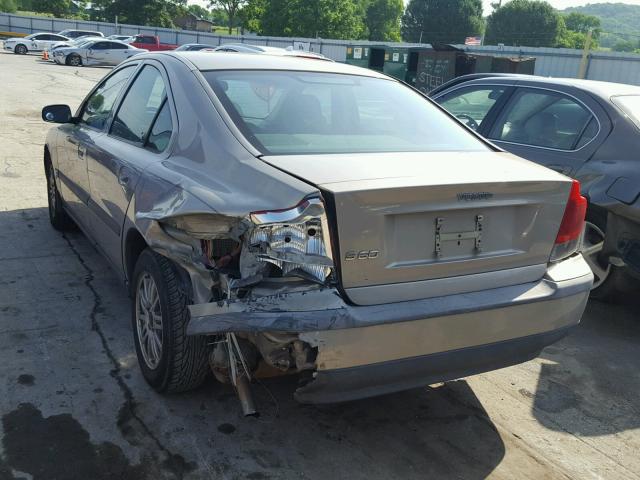 YV1RS61T642381631 - 2004 VOLVO S60 SILVER photo 3