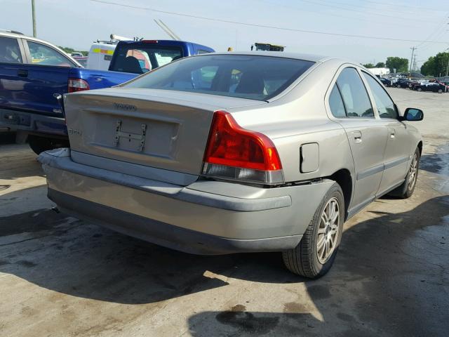 YV1RS61T642381631 - 2004 VOLVO S60 SILVER photo 4