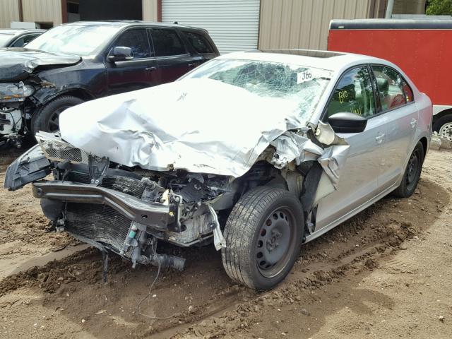 3VW2K7AJ1CM352084 - 2012 VOLKSWAGEN JETTA BASE 银色 照片 2